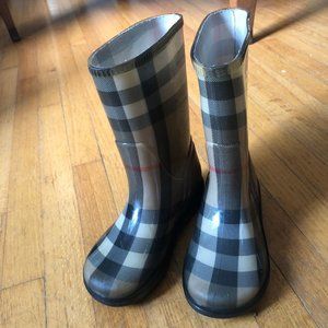 Burberry Check rain boots, child size 13 or EU31/32